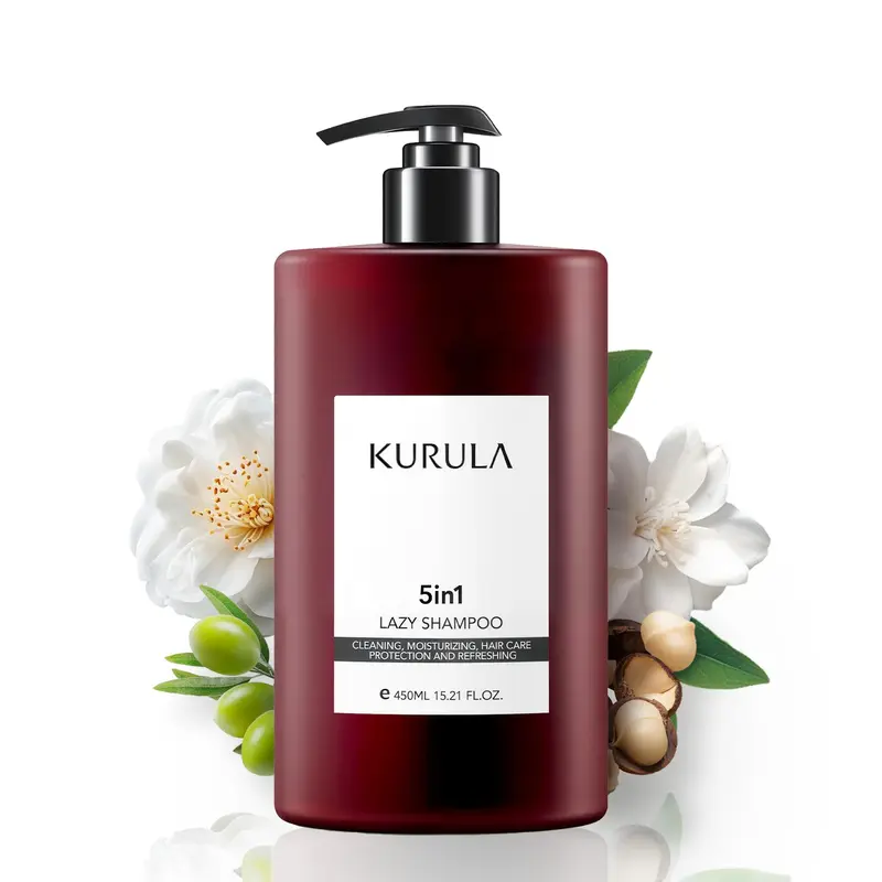 Kurula Shampooing 5 en 1 pour Femmes et Hommes | Volume, Hydratation et Réparation | Huile de Camélia | 15,2 oz