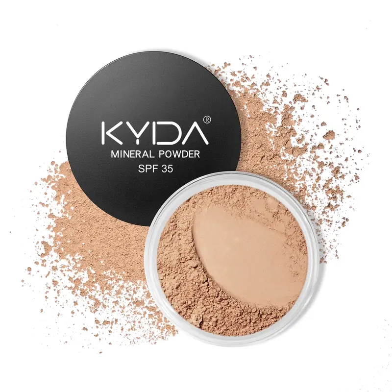 KYDA Poudre Minérale SPF 35 – Fini Léger, Couverture Modulable, Teinte Beige Moyen