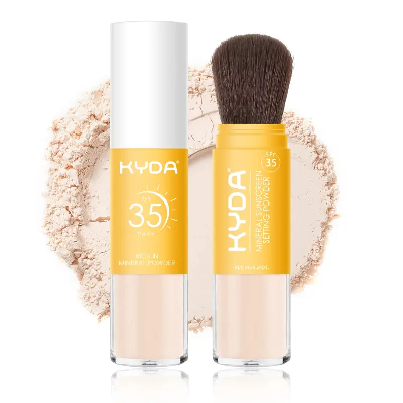 KYDA Poudre Minérale SPF 35 pour Visage et Cuir Chevelu – Matière Libre Matte et Contrôle de l’Huile