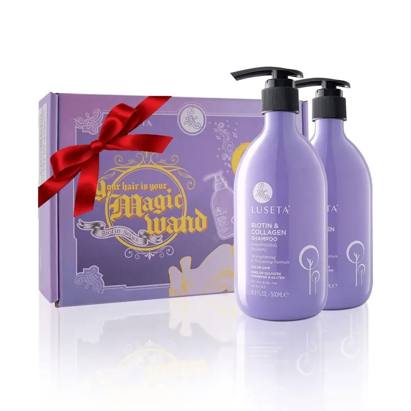L LUSETA Biotine et Collagène – Shampooing et Après‑Shampooing Volume & Croissance