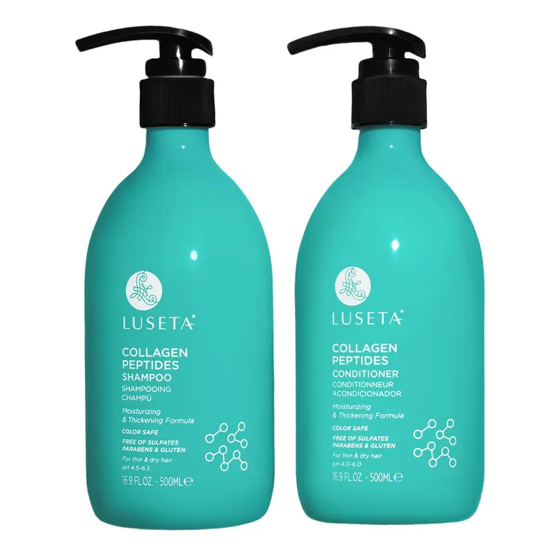 L Luseta Shampooing et Après-Shampooing Épaississants au Collagène – Renforce et Hydrate Cheveux Fins et Sec 16.9oz×2