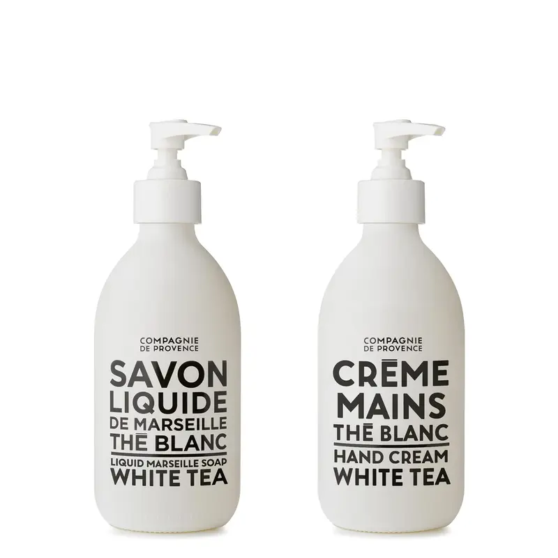 La Compagnie de Provence - Savon Liquide de Marseille et Crème Mains de Luxe - Thé Blanc