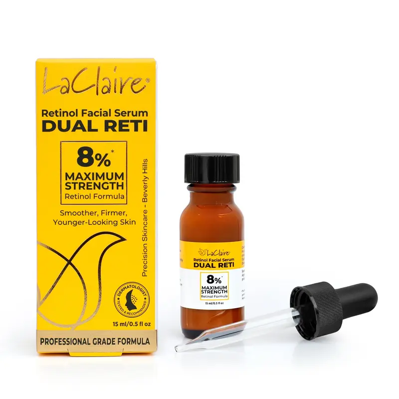 LaClaire Fresh Look – Sérum Retinol 8% Complexe (15 ml) – Anti-âge et Éclat du Cou