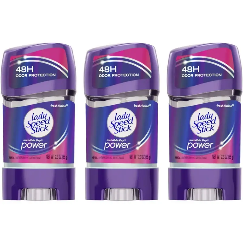 Lady Speed Stick Gel Invisible Fresh Fusion – 48h, Pack de 3