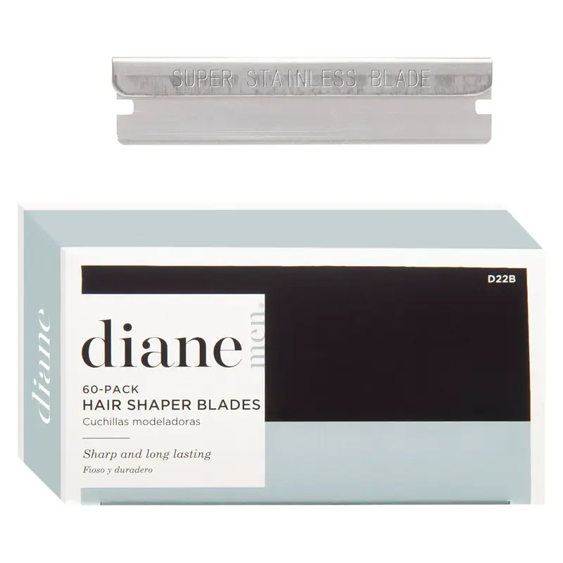 Lames Diane pour taillage capillaire – Lot de 60 lames en acier inoxydable avec revêtement polymere