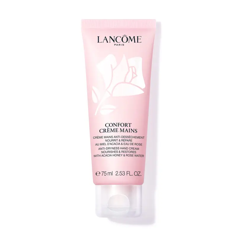 Lancôme Confort Main Crème – Hydratation et Douceur pour les Mains (75 ml) Miel d’Acacia & Eau de Rose
