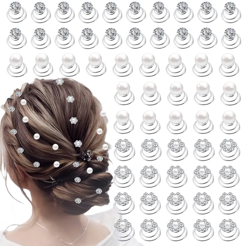 LAPOHI – 60 Pièces Accessoires Cheveux Spirale