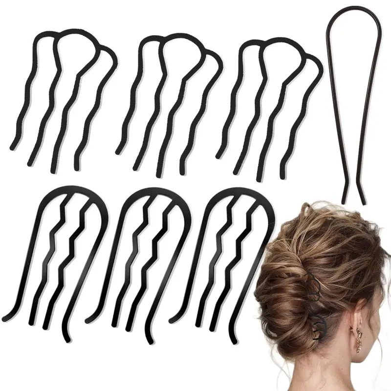 LAPOHI - 7 Pièces de Peignes Latéraux en Métal pour Cheveux | Accessoires Coiffure Style Rétro