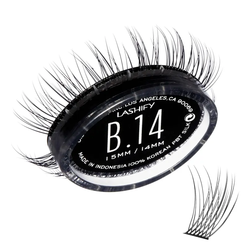Lashify Bold 14mm Gossamer – Refill Extensions de Cils DIY, Noir, Look Naturel