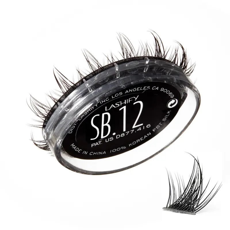 Lashify Star Burst 12mm Gossamer – Recharge DIY Extensions Cils, Multi-longueurs, Noir