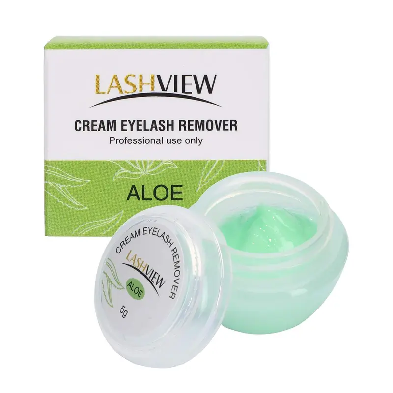 LashView Crème Démaquillante pour Extensions Cils – Aloe Léger, Retrait Professionnel en Salon, 5 g
