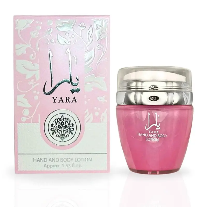 LATTAFA YARA Lotion Mains et Corps 45 ml – Hydratation Intense et Parfum Sucré