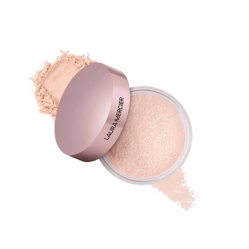 Laura Mercier Poudre Libre Translucide — Finition Soft Matte, Contrôle Brillance 24H, Vitamines C + E, 4 Teintes, Coffret Fêtes