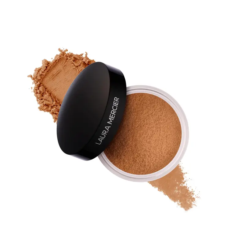 Laura Mercier Poudre Libre Translucide — Finition Soft Matte, Contrôle Brillance 24h, Vitamines C + E, 4 Teintes, Coffret Fêtes