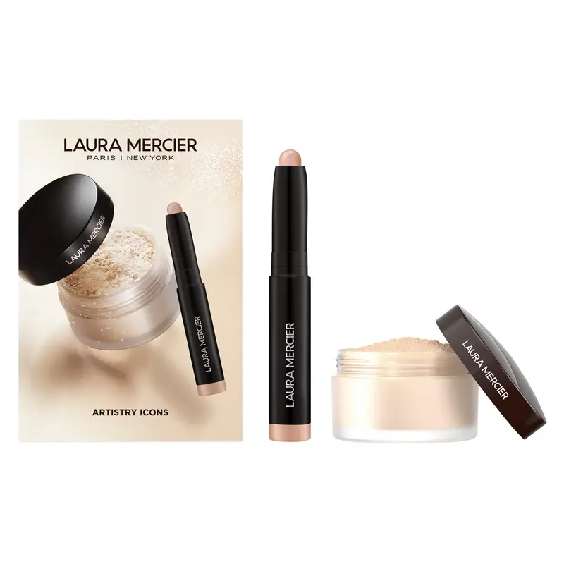 Laura Mercier Poudre Translucide Libre – Contrôle des Brillances 24H, Finition Matte, 4 Teintes – Coffret Fêtes