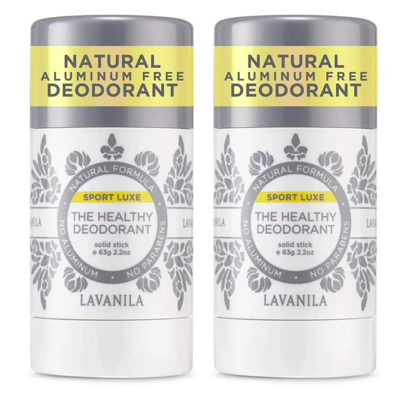 Lavanila Sport Luxe (2-Pack) Déodorant Solide Sans Aluminium – Vegan, Propre et Naturel