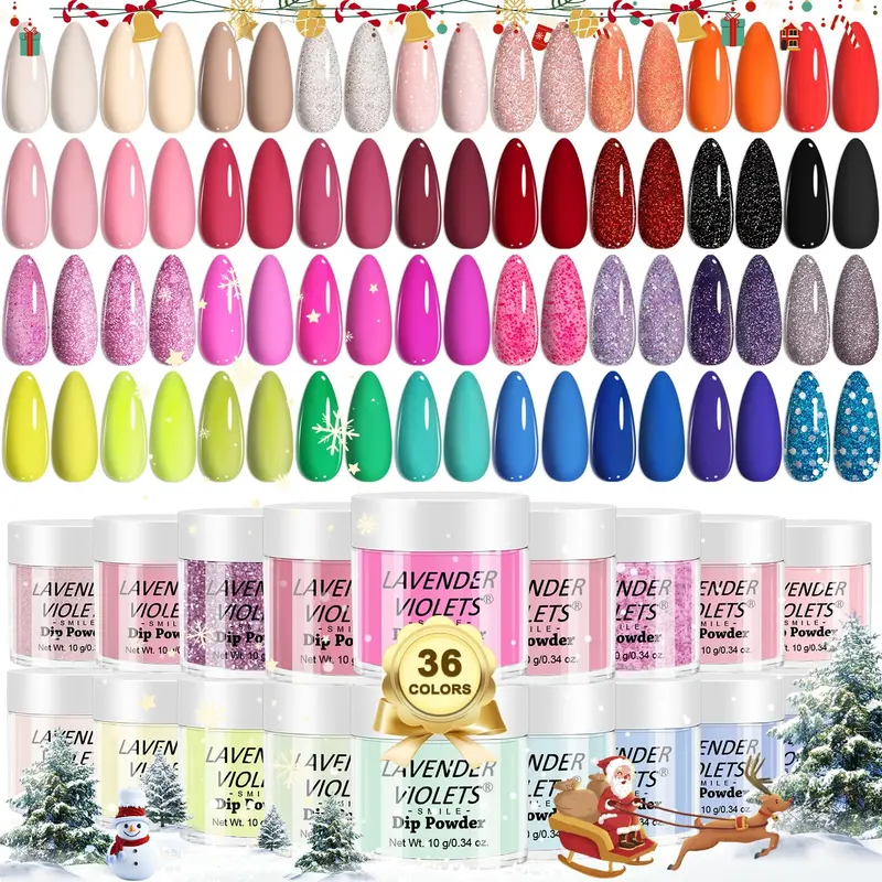 Lavender Violets – Kit Poudre Dip 36 Couleurs, Séchage rapide, Sans lampe, M950