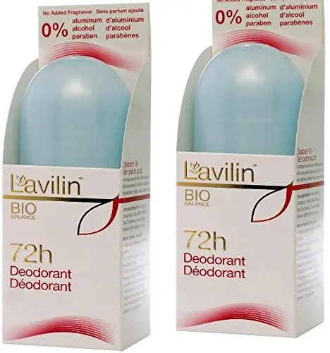 Lavilin Roll-On Déodorant – Pack 2x60 ml, Sans Aluminium, 72 h