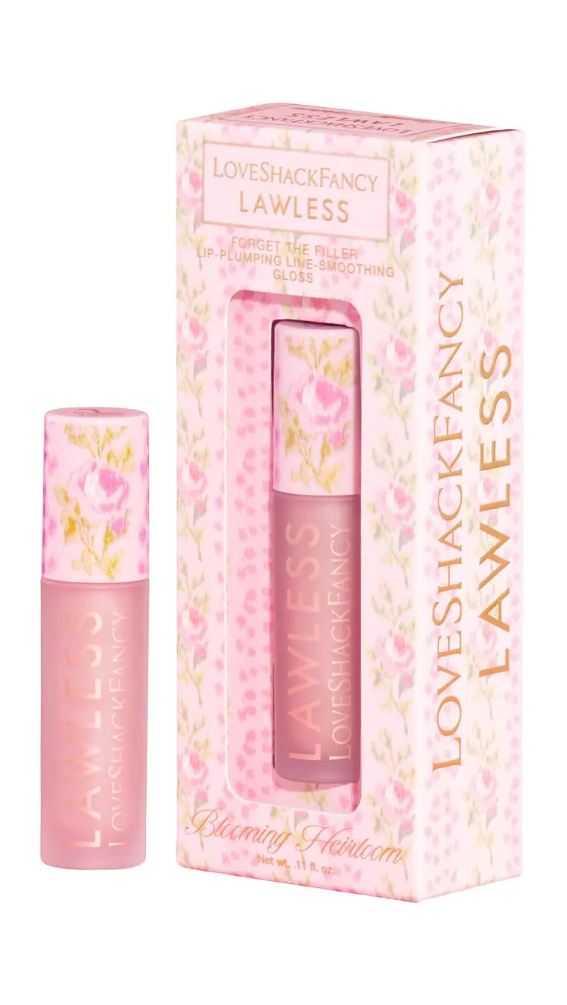 Lawless x LoveShackFancy Forget The Filler Gloss – Blooming Heirloom Rose, 0,11 oz