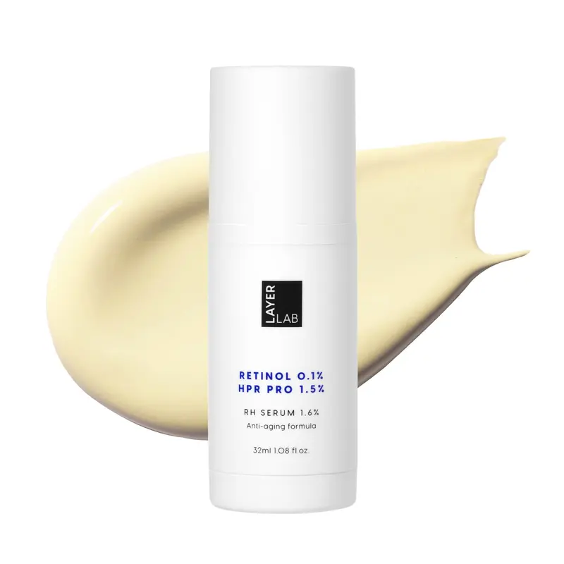 LayerLab Triple Retinoid 1,6% Sérum | Sérum anti-âge coréen avec HPR, Rétinol, Rétinal, Niacinamide et 8 peptides | 32 ml