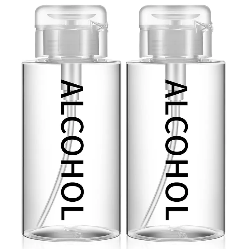 Layhit – Lot de 2 bouteilles-pompes alcool 10 oz, réutilisables pour domicile et salon