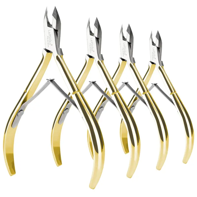 LePinko – Lot de 4 coupe-cuticules améliorés (5 mm), outil manucure