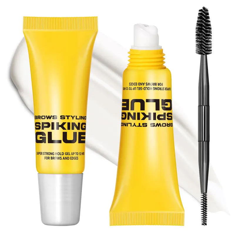 Lestpola Gel Sourcils Clair 24H – Fixation Waterproof, Séchage Rapide, Formule végane, Pinceau Double (2 pièces)