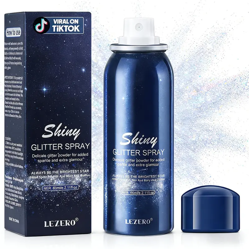 Lezero Body Glitter Spray – Éclat scintillant temporaire pour corps et cheveux