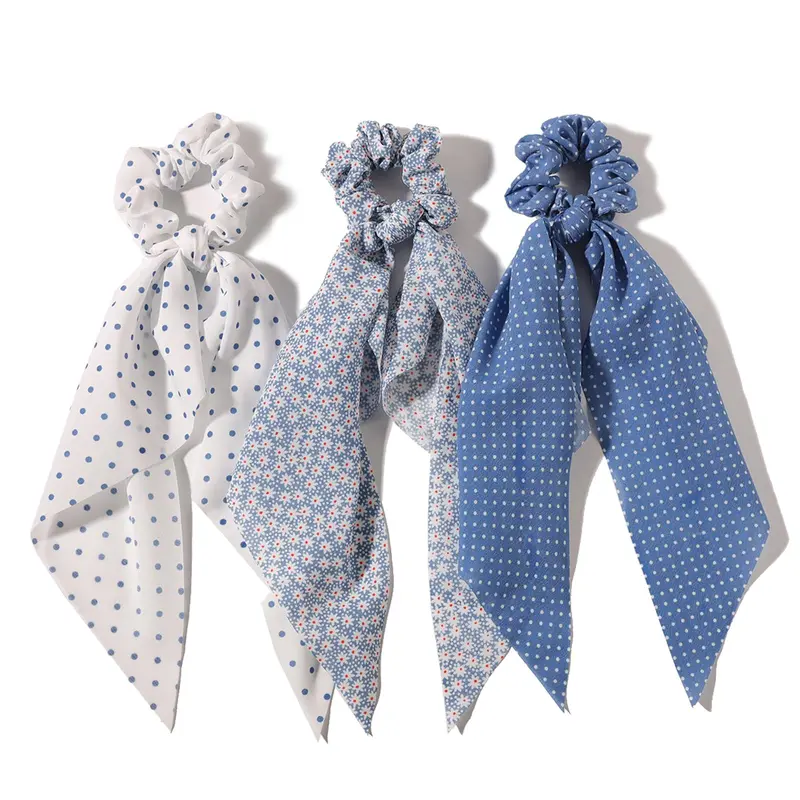 LFOUVRE Elastiques Cheveux et Rubans – Noeud Élégant, Scrunchies Écharpe – Lot 3 Pièces