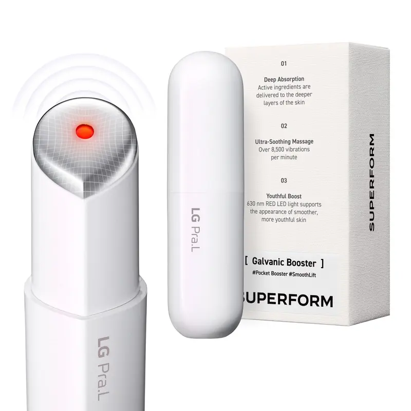 LG Pra.L Superform Galvanic Booster Mystic White – Booster 1 min pour une peau éclatante
