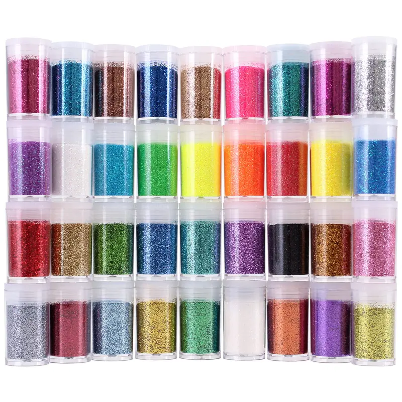 LICOOL GLITTER – Ensemble 36 Couleurs Paillettes Fines pour Maquillage et Bricolage