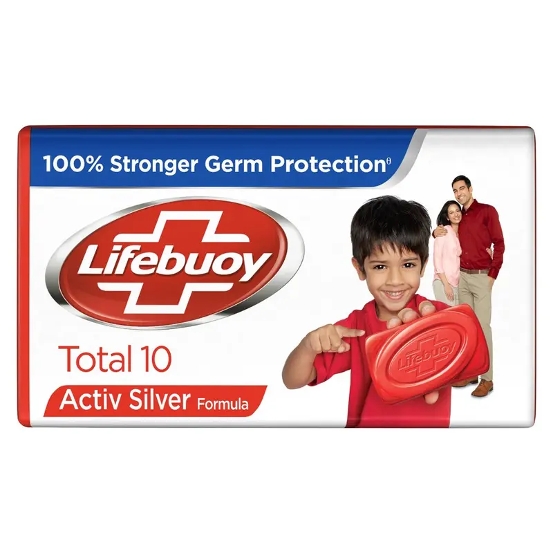 Lifebuoy Total 10 – Savon en Barre 125 g, Lot de 3 Barres | Propreté et Fraîcheur Quotidiennes
