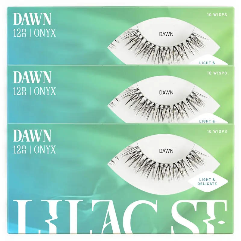 Lilac St Dawn Cils Naturels 12mm – Pack 3, Léger et Réalistes, Tenue 10 Jours, Sans Cruauté
