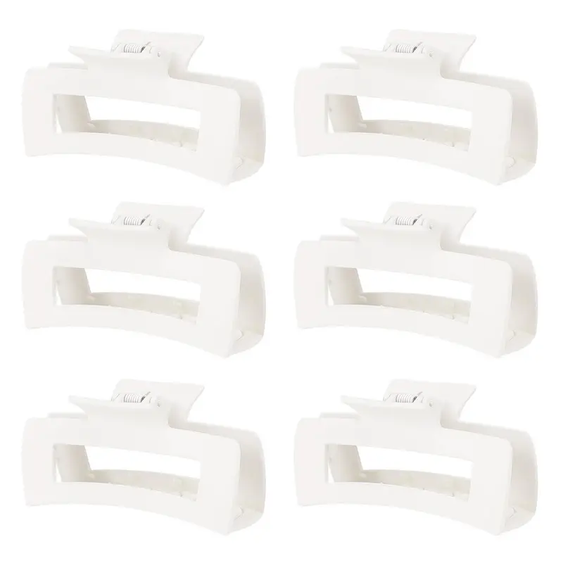 LILIEBE Pinces Claw Banane 3,5 pouces – 6 pièces – Maintien robuste pour cheveux fins et épais – Blanc