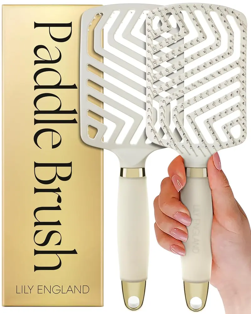 Lily England Brosse Démêlante Beige à Aérations – Cheveux Fins