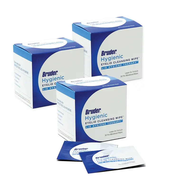 Lingettes Nettoyage des Paupières Bruder – Pack de 3 × 30, hygiène oculaire sans rinçage pour paupières et cils