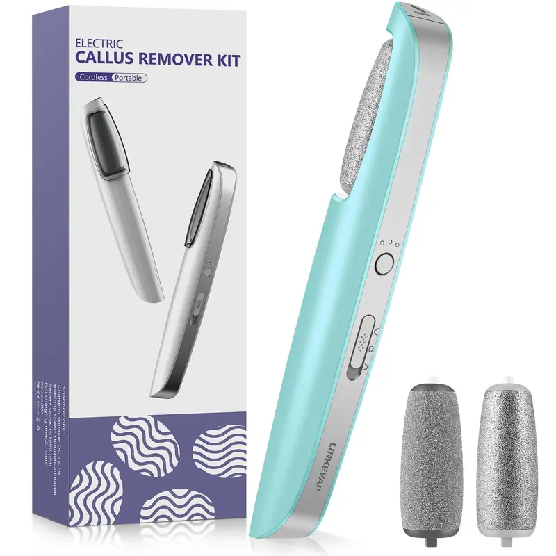 LINKEVAP Appareil Électrique pour Callosités des Pieds – Kit Pédicure à Domicile (Bleu)