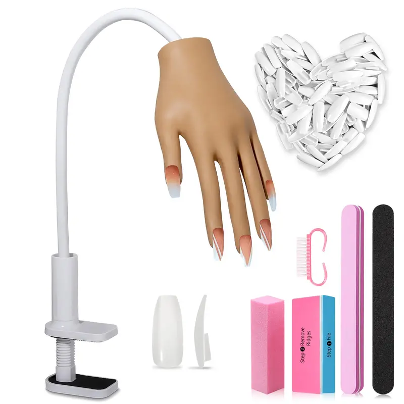 LIONVISION - Main de Pratique pour Ongles Acryliques, Flexible et Durable