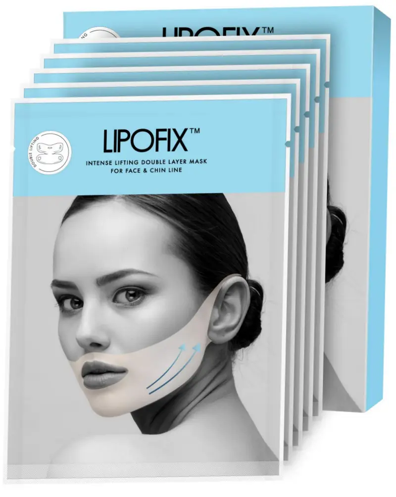 Lipofix Lift & Firm – Masque Sculptant V-Line pour le menton et la mâchoire | Pack de 5 masques