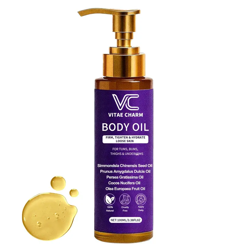 LJOQM Vitae Charm – Huile corporelle pour peau crêpée, hydratation et fermeté