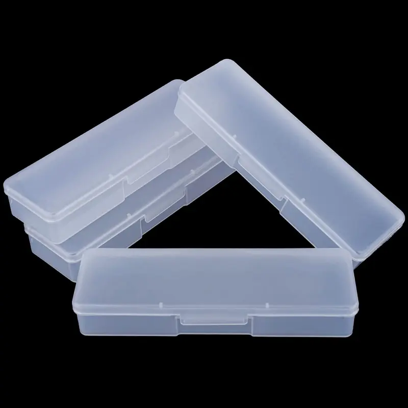 Lokyango – Lot de 4 boîtes transparentes de rangement pour outils d’ongles