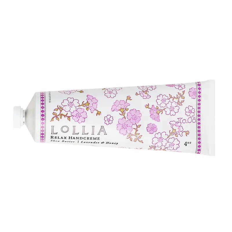 LOLLIA Relax Crème Mains – Hydratation rapide, Canne à sucre, Vanille et Jasmin