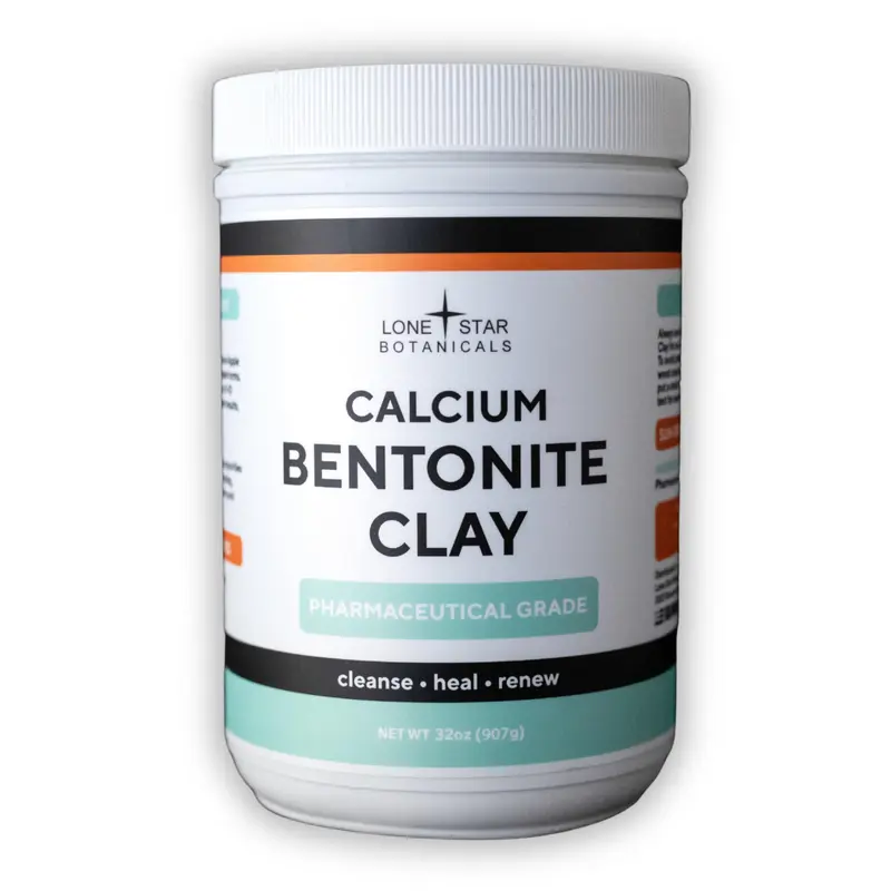 Lonestar Botanicals Poudre Bentonite Verte Pure – Argile Détox Visage, Corps et Cheveux
