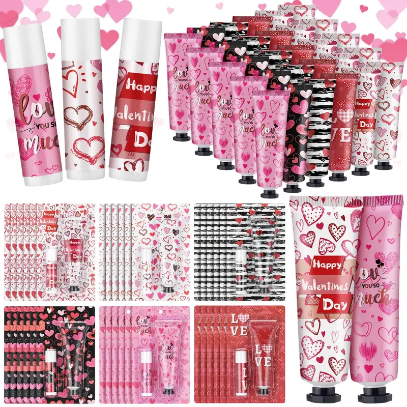 Loopeer – Lot de 36 coffrets crème mains et baume lèvres 30 ml – cadeaux Saint-Valentin et Fête des Amies