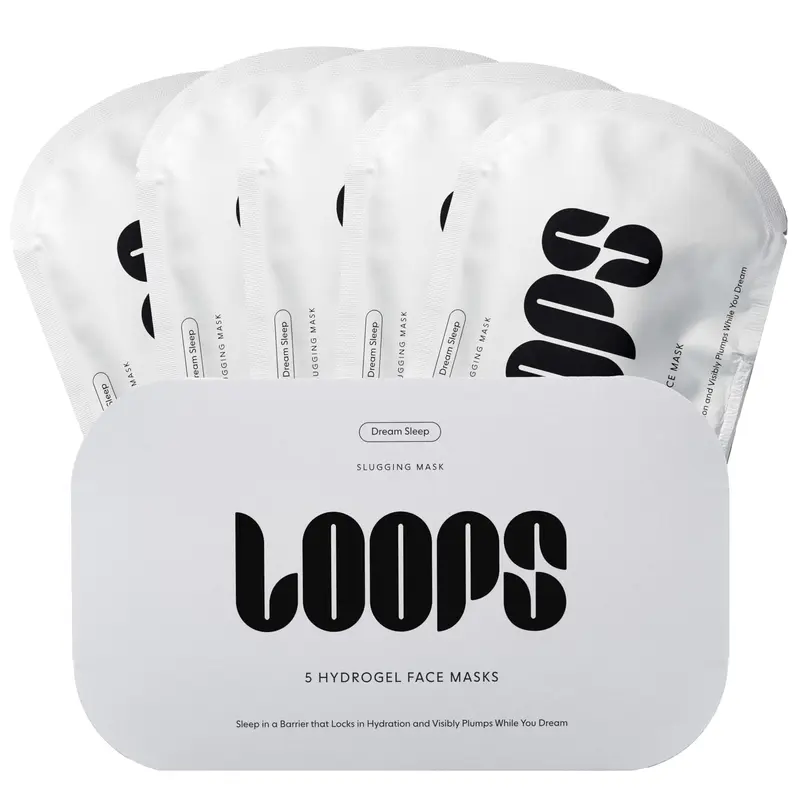 LOOPS DREAM SLEEP – Masques hydrogel nocturnes (5 pcs) pour peau hydratée et repulpée