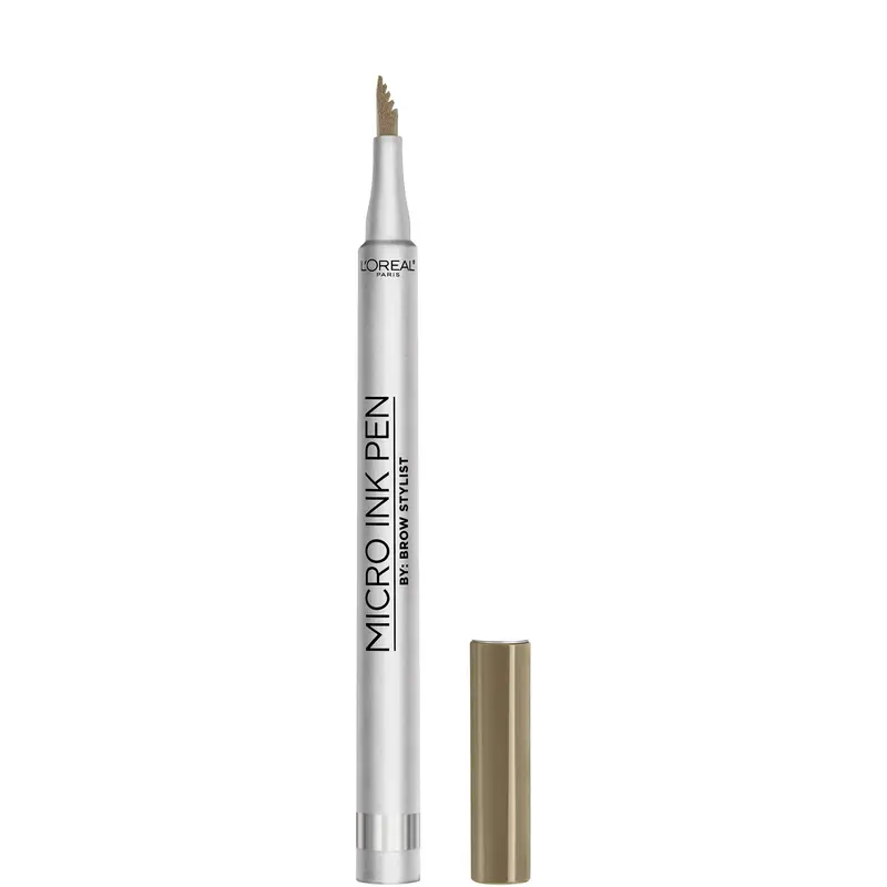 L’Oréal Paris Micro Ink Pen pour Sourcils Brow Stylist – Teinte longue durée, effet poil, précision, blond, 0,033 fl oz