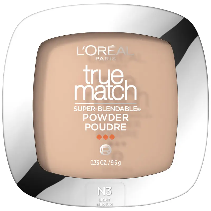 L'Oréal Paris True Match Poudre Compacte Sans Huile – N3 Light Medium | Finition naturelle
