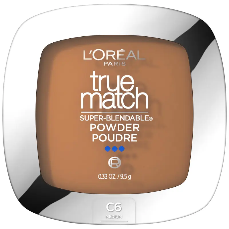 L’Oréal Paris True Match Poudre Fond de Teint en Poudre – Teinte C6 Moyen, 0,33 oz, Packaging Variable