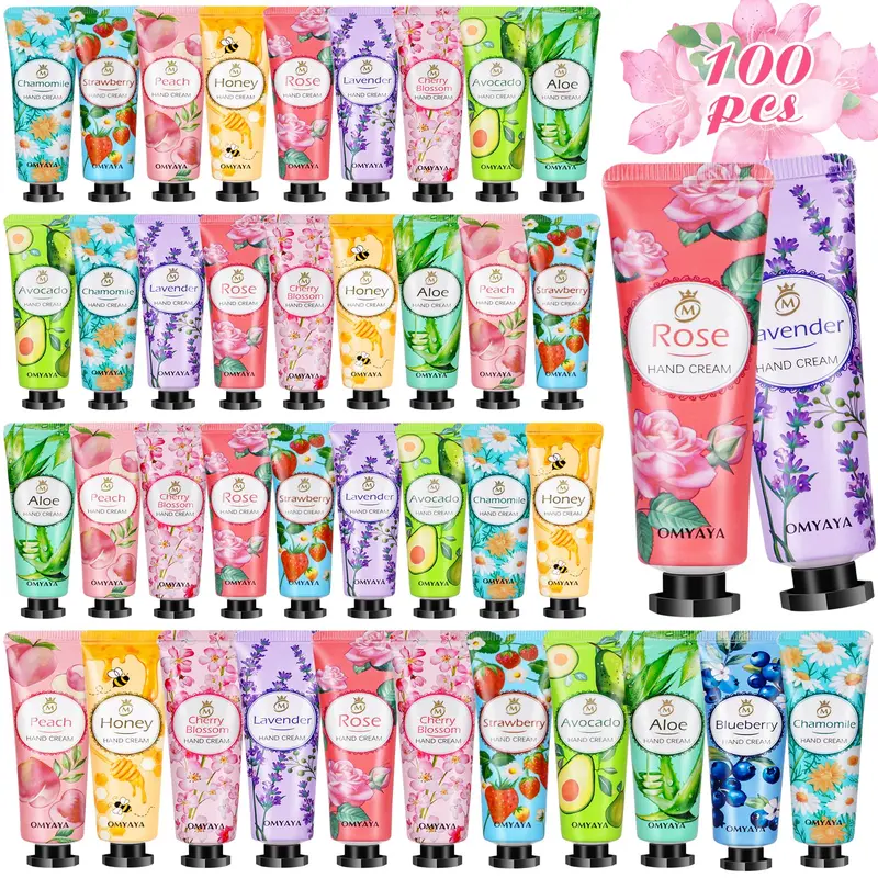 Lot de 100 crèmes pour les mains Aottom – mini formats de voyage, cadeaux pour collègues et enseignants