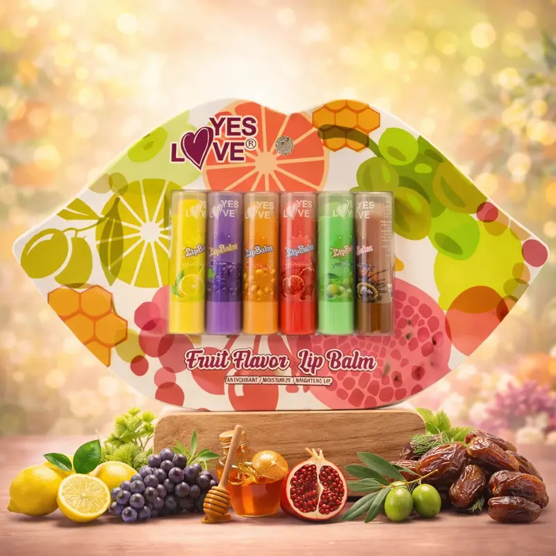 Lot de 12 Pack de 6 - Pack de 6 Baumes à Lèvres Fruités Antioxydants - Yes Love
